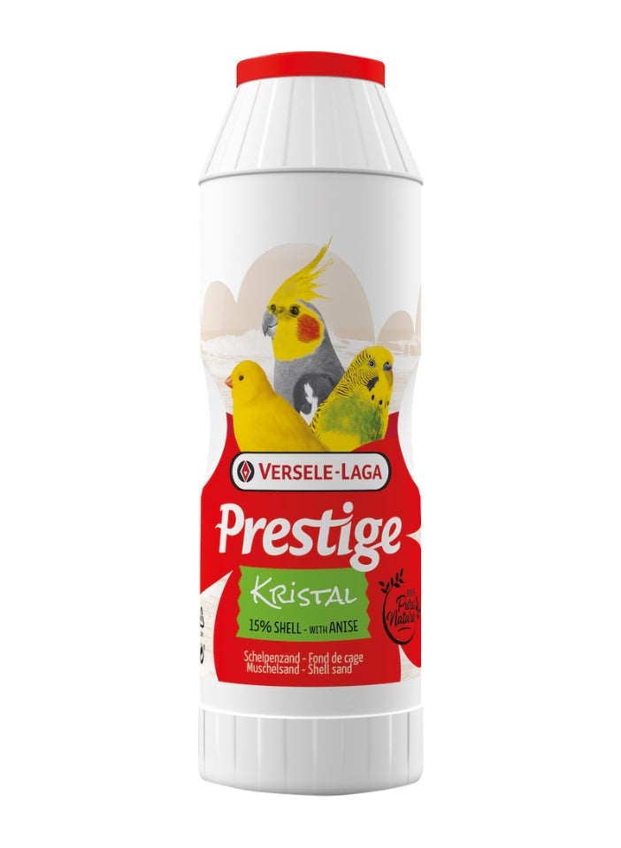 Versele Laga - Prestige Kristal Shell Sand 2kg - Premium cage sand for birds - for Mineral Support & Digestive Health, also CageHygiene